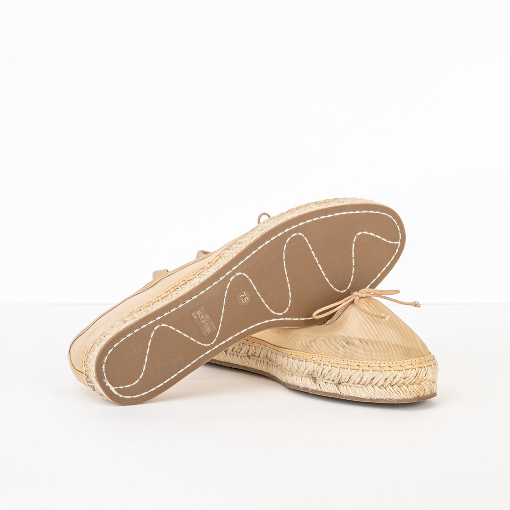 NIB Loeffler Randall Women's Kayla Ballet Flats Espadrilles Caramel Tan - 7.5 M - Picture 8 of 10